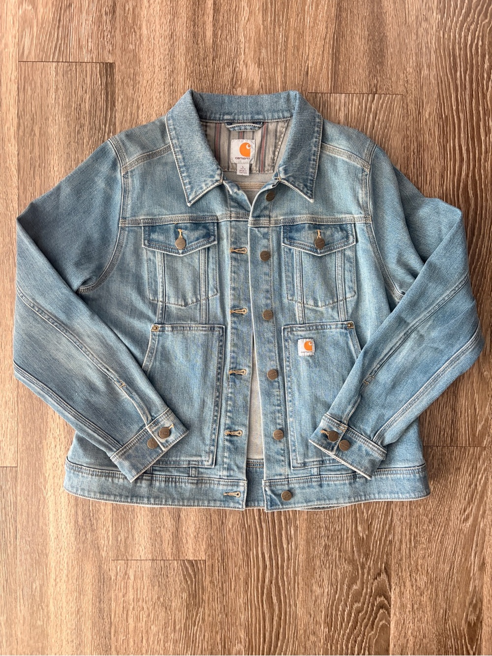 Carhartt Women's Light Wash Denim Trucker Jacket